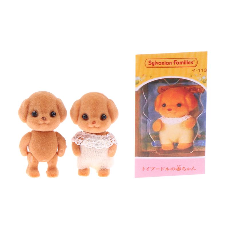 Милый пудель Майло, флокированная кукла, фигурки, игрушка, каваий, Sylvanian Families, аниме-фигурки, коллекционные украшения для комнаты