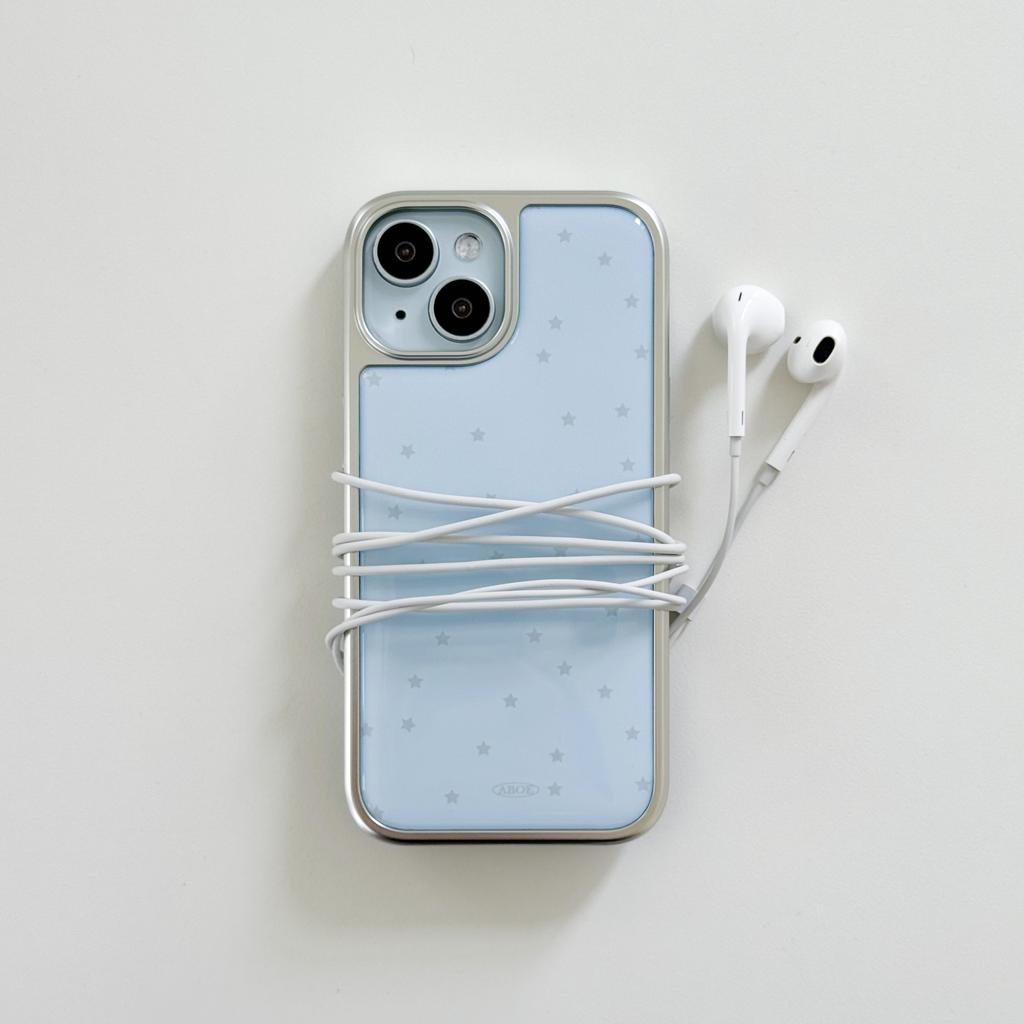 ГОРЯЧИЙ Роскошный Синий Чехол Clmj BLUE STAR для iPhone 17 16e 16 15 14 13 12 11 Pro Max X XR XSMAX 8 7 Air Plus Роскошный Прозрачный Мягкий