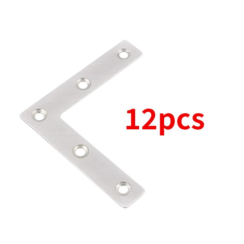 12pcs large medium small L-shaped corner bracket with right angles and fasteners suitable for tables chairs hardware accessories
