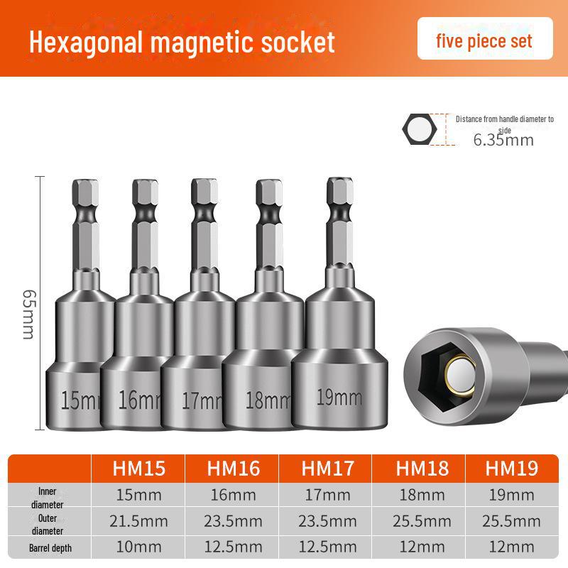Набор инструментов: магнитная дрель с шестигранной головкой 8 мм и гаечный ключ