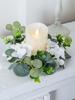 2 шт. Свечные венки Искусственные листья эвкалипта Венки Свечные венки Маленький венок в стиле бохо Подсвечник для свадьбы Домашняя дверь Украшение столешницы