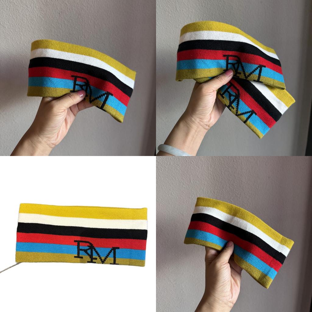 Широкая вязаная повязка на голову в корейском стиле с дизайном из букв для спортзала и активной одежды