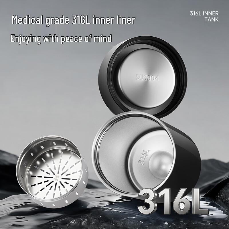 COOKER KING Вакуумная термокружка из нержавеющей стали 316L с отделением для чая и воды
