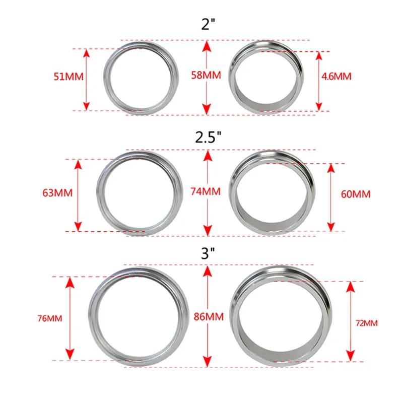 For Intake Throttle Intercooler Pipe 2"/2.5"/3" 4" od Exhaust V-band Clamp w Flange System Assenbly Anodized Clamp