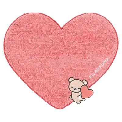 Полотенце для рук Rilakkuma для девочек - Милый персонаж медвежонок, Мини-полотенце, Хлопок Дизайн сердечек Rilanoa