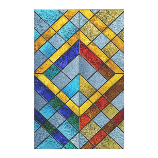 Пленка для конфиденциальности витражного окна Винтажный дом Церковь Декоративная Матовая Статическая адгезия Многоразовая УФ-защита Блокировка солнца Наклейка на стекло Покрытие