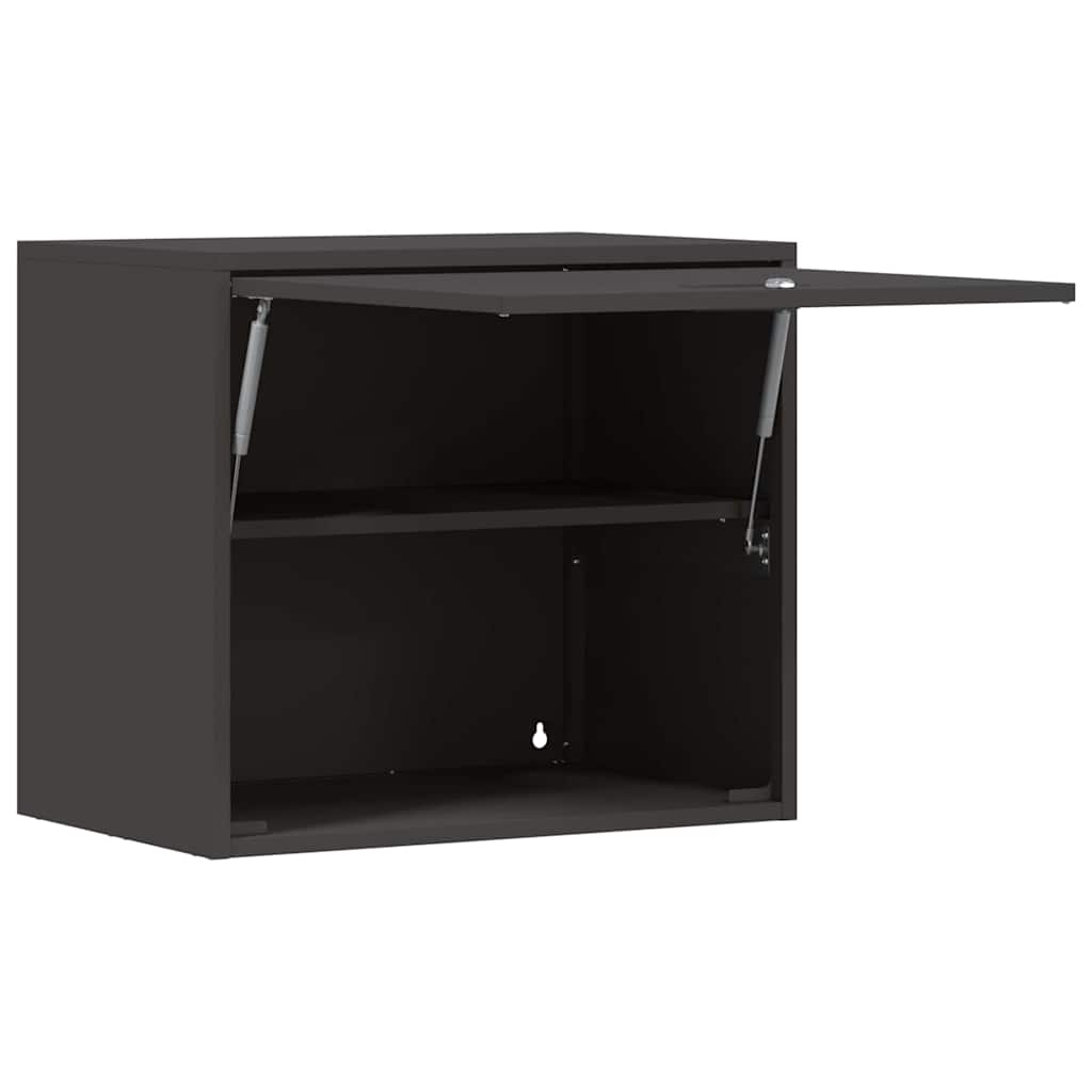 Wall Mounted Garage Cabinet with Gas Strut Door Black