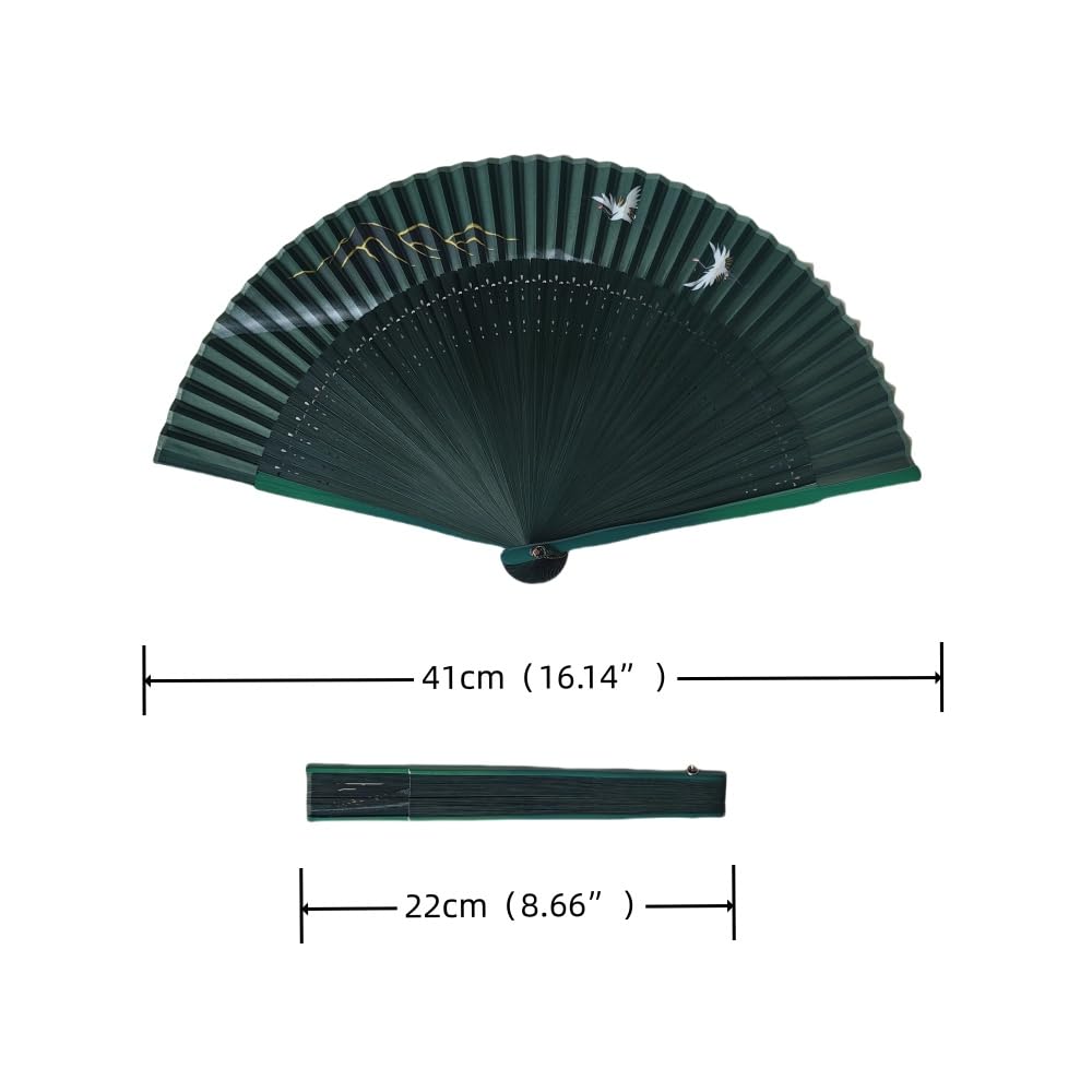 Sarkovos Folding Natural Japanese Style for Yukata and Summer Heatstroke Summer Gift for Fireworks Japanese with Fan Women's Fan, Bamboo, Fan, Kimono,