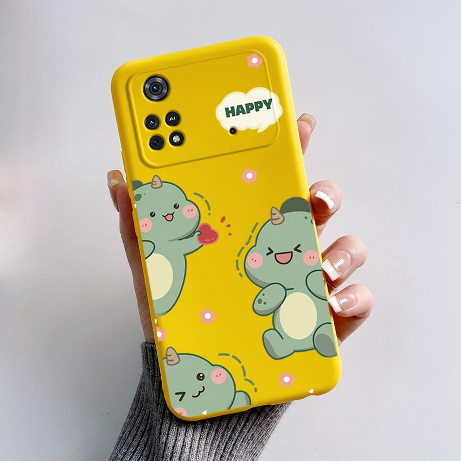 For Xiaomi Poco M4 Pro 4G Case Cute Cartoon Frog Cover Soft Silicone Phone Case For Xiaomi Poco M4 Pro PocoM4 5G Fundas Bumper
