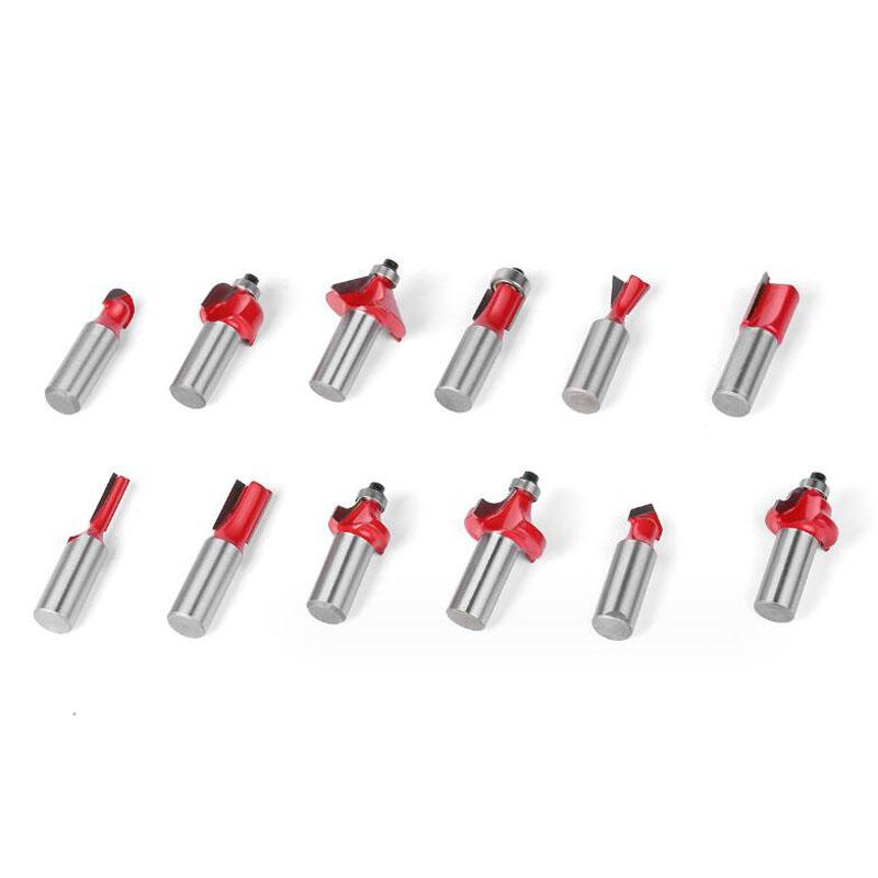 Обрезной прямой фрезерный станок по дереву, карбид вольфрама, резка, деревообработка, обрезка стержневого ящика, набор фрез с хвостовиком 1/2 дюйма