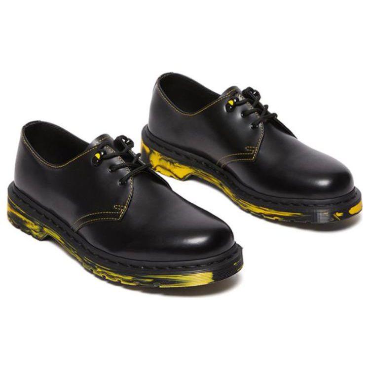 Dr. Martens 1461 Кожаные Туфли с Круглым Носком на Шнуровке Удобные Низкие Повседневные Туфли Унисекс Повседневная Обувь Черный 31162001