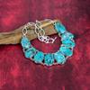 Blue Turquoise Handmade Gemstone Necklace, 925 Solid Sterling Silver Antique Jewelry Necklace, For Engagement Gift
