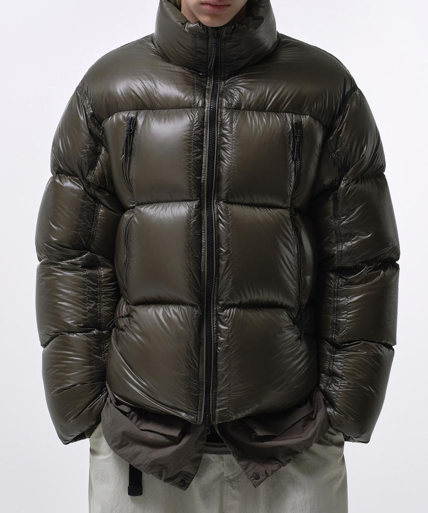 Musinsa Standard [City Leisure] Sheer Ripstop Double Pocket Down Short Padded Jacket [Brown]