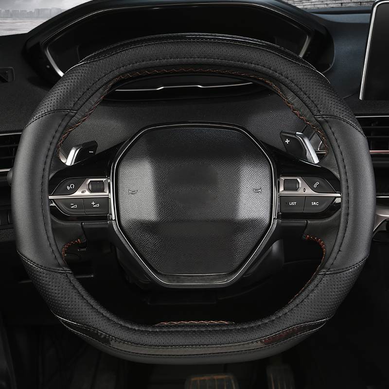 Чехол на руль автомобиля из искусственной кожи для Peugeot 3008 4008 5008 Аксессуары для рулевого управления