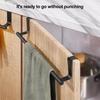 Kitchen Towel Holder Cabinet Door Towel Bar 5kg Load-capacity Easy Installation Kitchen Dish Towel Hanger Rack