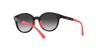 EMPORIO ARMANI Sunglasses EA4185F Black + Fuchsia Rubber/Light Gray Dark Blue Gradient Lenses, Size 47