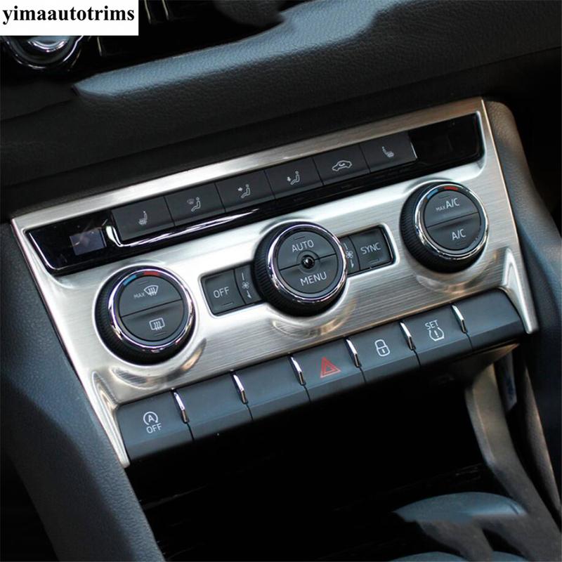 Аксессуары из нержавеющей стали для Skoda Kodiaq 2017 - Панель декоративная накладка на кнопку стеклоподъемника окна, динамик двери, панель приборной панели, кондиционер