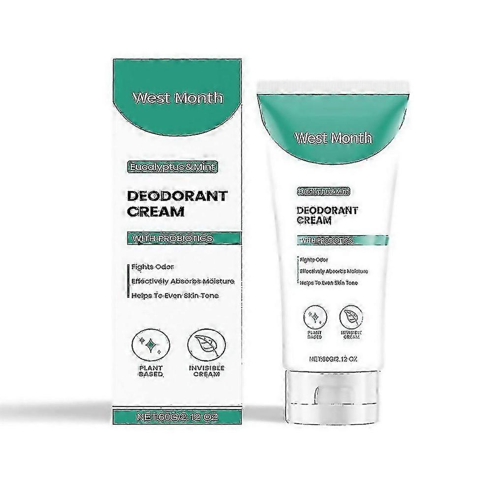 For Natural Probiotic Deodorant Cream Fresh Berry Or Eucalyptus Mint 60g Friendly Travel Size For Od