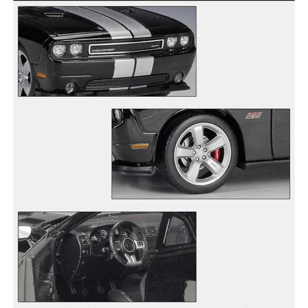 Welly 1/24 DODGE 2012 Challenger SRT Модель спортивного автомобиля из сплава Литые металлические транспортные средства Модель автомобиля высокой симуляции Игрушки для детей Подарок