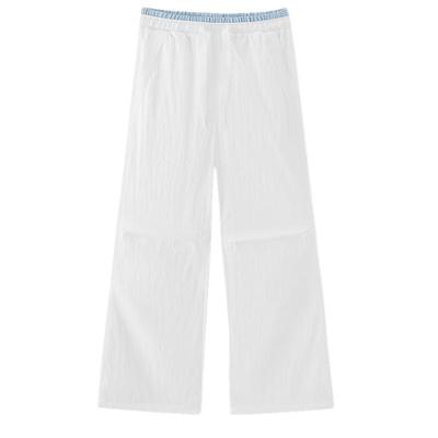 Женские летние кружевные брюки Semir с цветовыми блоками, широкими штанинами и охлаждающим эффектом