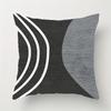 Черный Белый Серый Геометрический Принт Домашний Декор Наволочка Спальня Гостиная Диван Украшение Полиэстер Наволочка на Подушку с Молнией