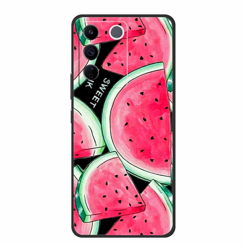 Чехол для Vivo V27e Милый Мультяшный Кот Черный Силиконовый Мягкий Чехол для Телефона Для Vivo V27 Pro V27e Задняя Крышка Чехлы V 27 e Pro Funda Coque