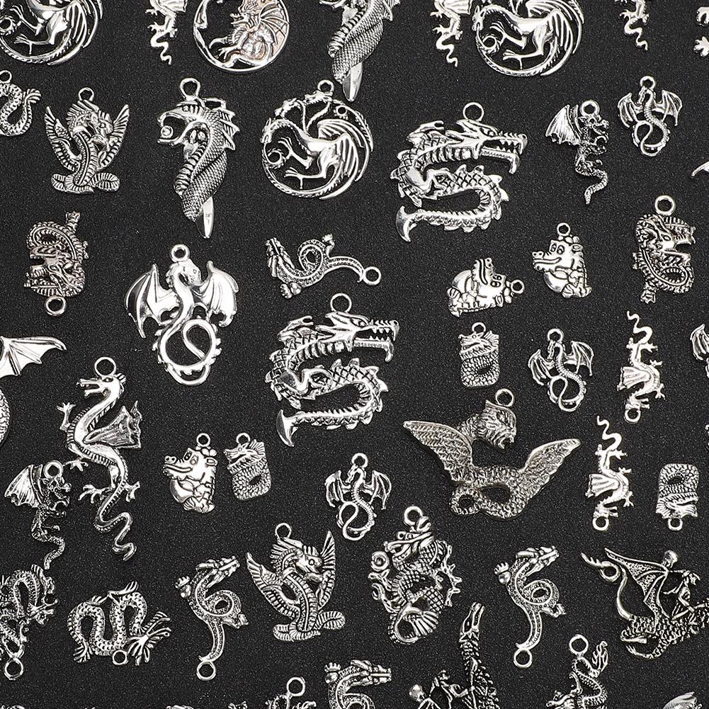 70Pcs/Set Dragon Pattern Bracelet Hand-Made Accessories Kit  Pendants Accessories