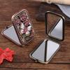 Travel Mirror Retro Folding European Style Hollow Out Multi-style Daily Makeup Rectangular Double Sided Compact Cosmetic Mirror Travel Use