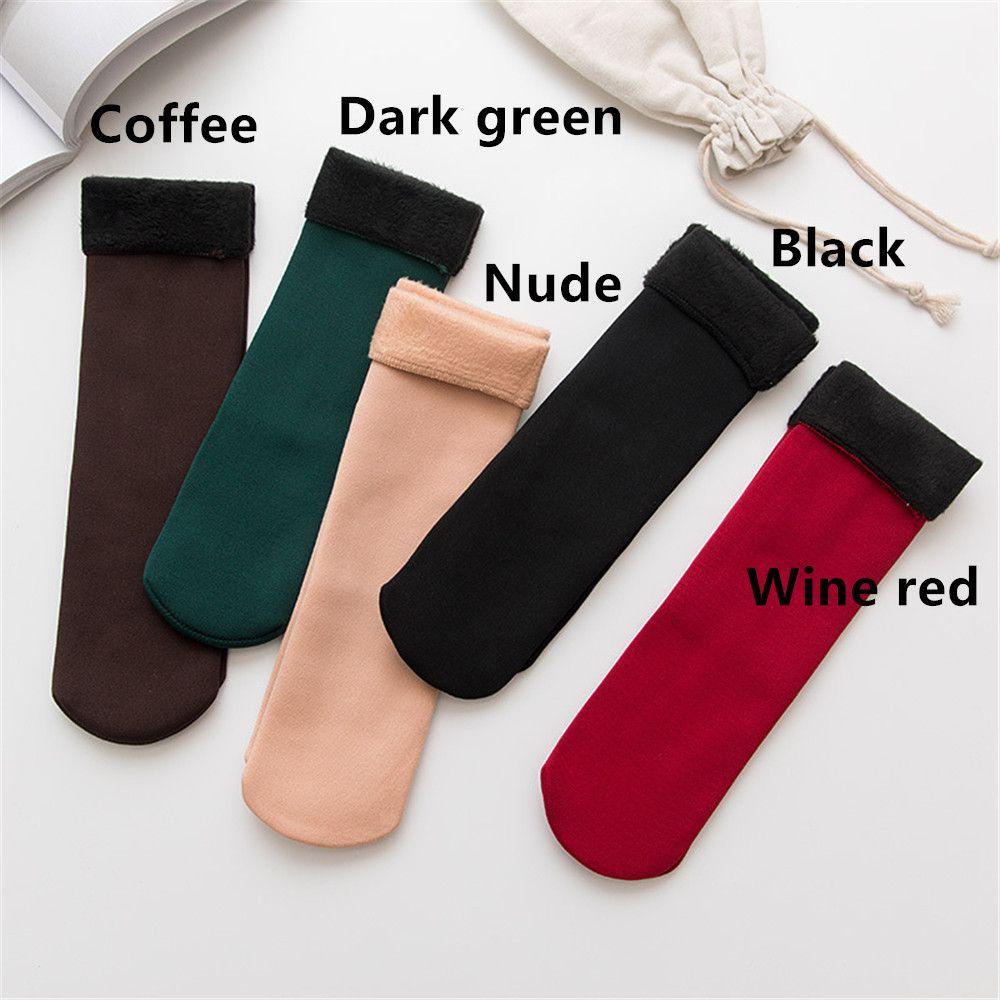Seamless Thermal Wool Cashmere Velvet Floor Hosiery Sleeping Socks Thicken Snow Socks