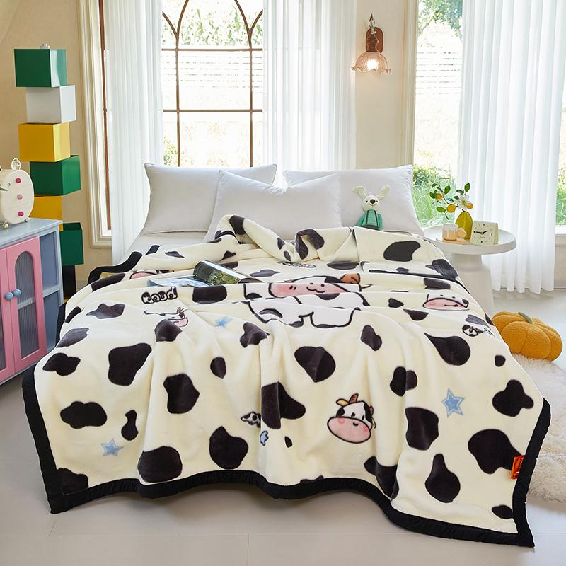 Thickened Raschel Blanket for Bed Sofa Double Layer Thick Warm Autumn Winter Comforter Cute Capybara Soft Plush Blanket