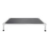 Elevated Dog Bed for Large Dogs, Portable Raised Dog Cot with Aluminum Tube Metal Frame and Breathable Textilene Mesh, Indoor & Outdoor Pet Cooling