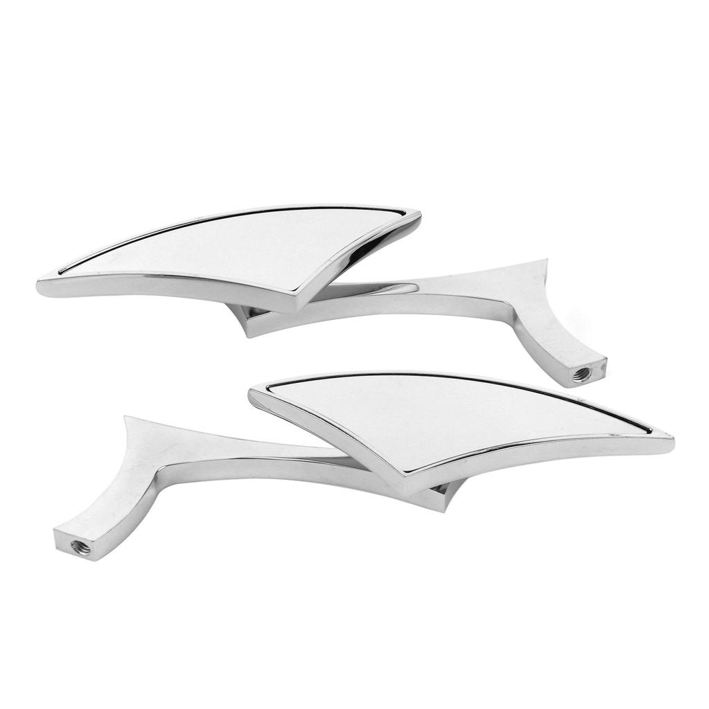 2pcs Motorcycle Rearview Mirrors 8mm 10mm Thread ChromePlated Motorbike Handlebar Side Mirror