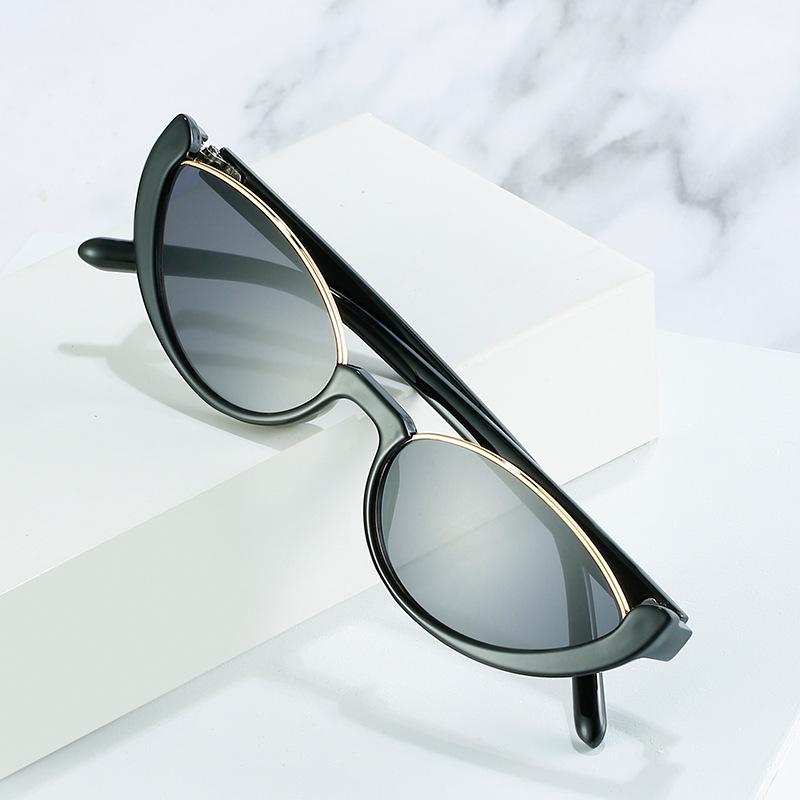 Солнцезащитные очки «кошачий глаз» 2021: Трендовая европейская и американская маленькая оправа, простой авангардный уличный стиль для женщин