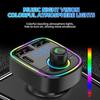 2024 Автомобильный FM-передатчик BT5.0 PD Type-C Dual USB 3.1A Цветной окружающий свет Handsfree MP3-модулятор-плеер