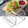 Stainless Steel Taco Holder Stands for 3 Tacos Rust-Proof Taco Tray Plates for Crispy Shells Heat-Resistant Burrito Stand for Holidays Outings