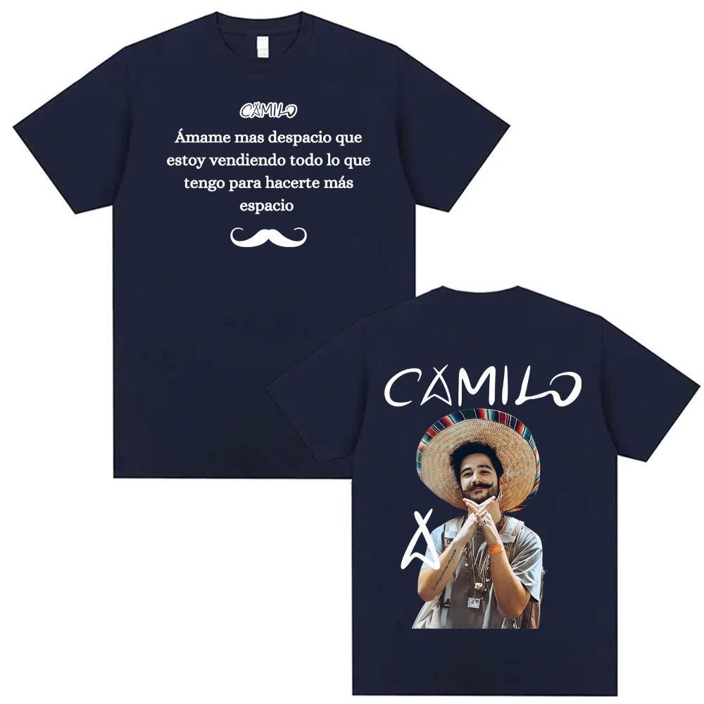 Singer Camilo Tribu Album Tour 2025 Merch Tshirts Unisex Women High Quality Vintage 90s T Shirt Unisex Harajuku Casual Summer Tshirt