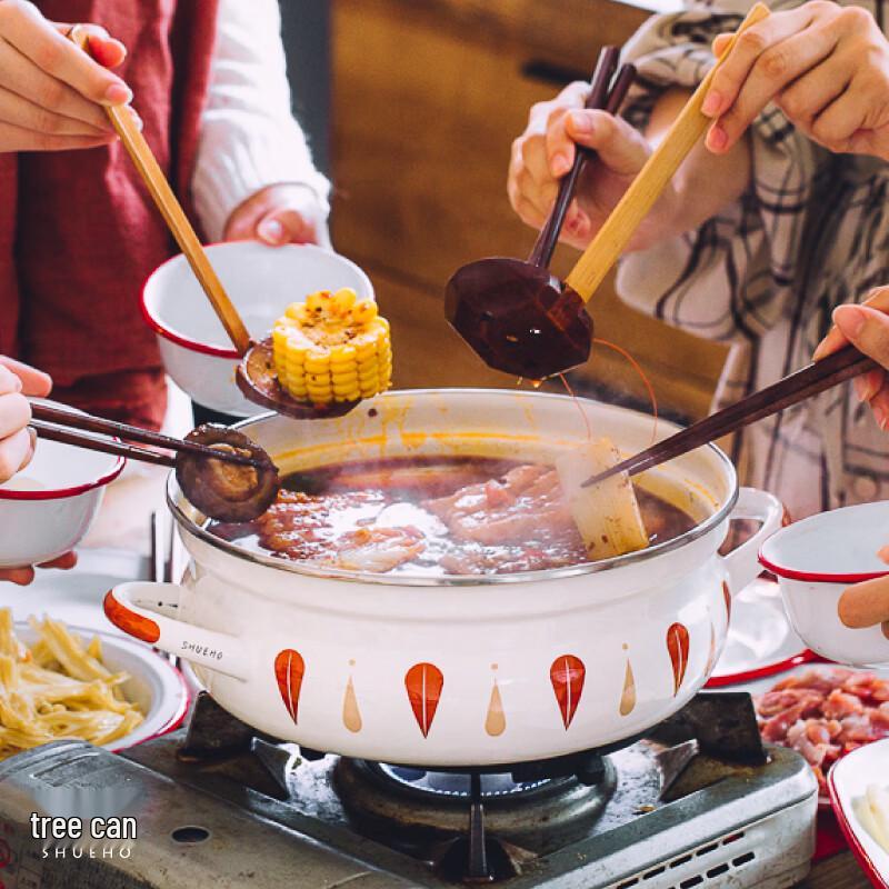 Эмалированная суповая кастрюля Shuke 24,8 см