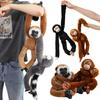 50/70CM Lovely Long Arm Monkey Suspension Plush Toy Creative Simulation Suspended Sloth Orangutan Lemur Plushie Pillow Doll