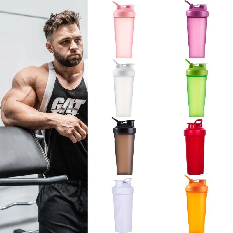 Спортивная шейкер-бутылка из ПП с индивидуальным логотипом, 600 мл, портативная для фитнеса, бутылка для воды