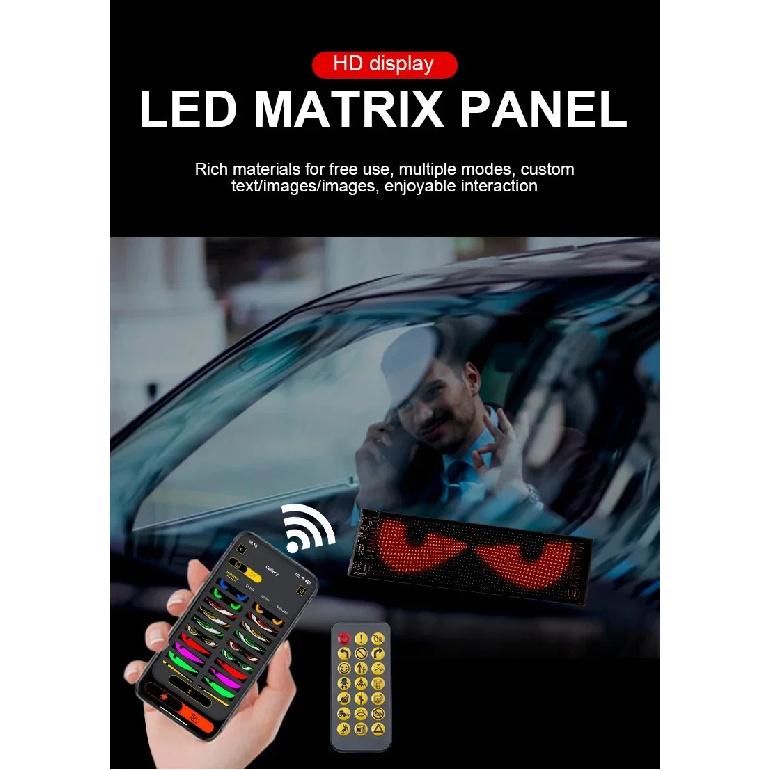 Dynamic Devil Eyes Light Truck Car Window Flexible LED Display Programmable Pixel Panel APP Control Remote Advertising Screen