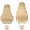 MERISIHAIR Синтетические натуральные волосы без зажимов, невидимая проволока для наращивания волос, длинные светлые прямые волосы для женщин
