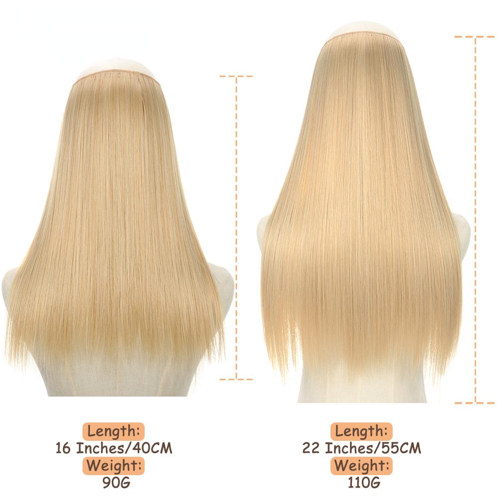 MERISIHAIR Синтетические натуральные волосы без зажимов, невидимая проволока для наращивания волос, длинные светлые прямые волосы для женщин