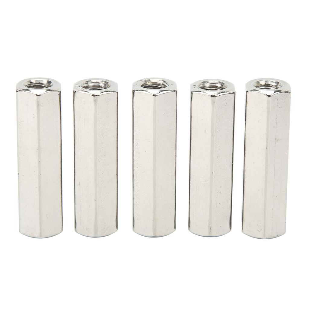 5 шт. Серебристая шестигранная соединительная гайка M10, нержавеющая, 6 граней, комплект соединительных гаек из нержавеющей стали для обслуживания