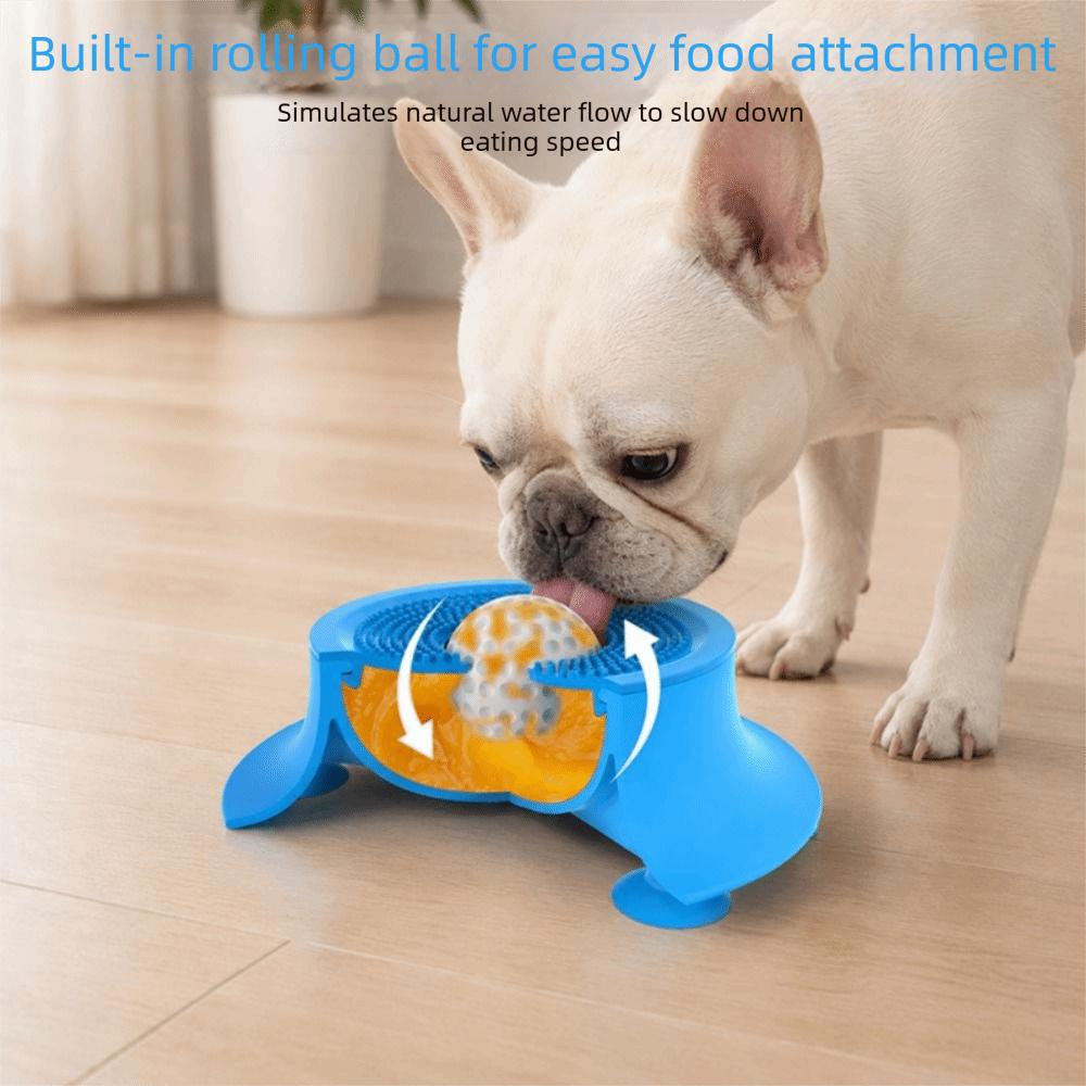 Suction Cup Dog Lick Pad Bowl Non-Slip Base Dog Bowl Lick Mat Licking Bowl for Small Puppies