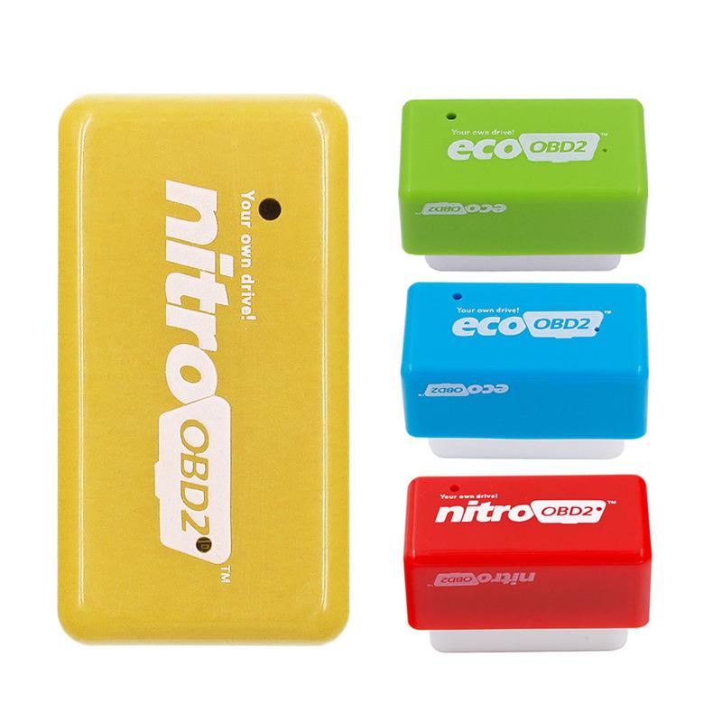 Nitro OBD2 EcoOBD2 Double ECU Chip Tuning Box NitroOBD2 Eco OBD2 For Benzine Diesel Car 15%Fuel Save More Power Torque Free Ship