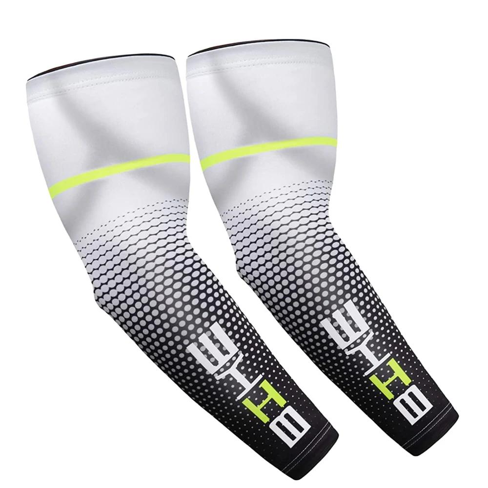 2Pcs Summer Sun Uv Protection Women Arm Sleeves Reflective Night Cycling Running Arm Warmers Cover Men Sports Armguards Cuff