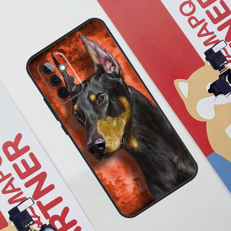Чехол для собаки таксы добермана для Samsung Galaxy A53 A16 A26 A36 A56 A55 A35 A15 A52 A32 A12 A33 A13 A14 A34 A54 A17