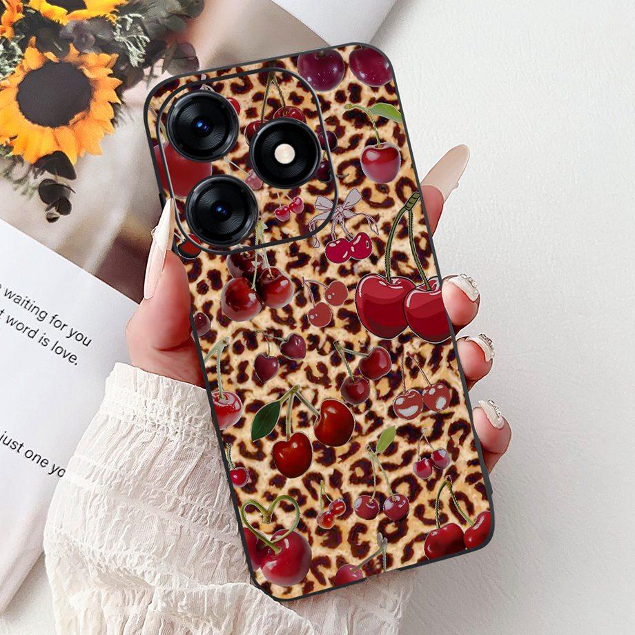 Роскошный Матовый Силиконовый Мягкий Чехол Для Tecno Spark 10c 10 Pro Spark10 4G 5G KI5k KI5q KI7 KI8 Capa Цветок Любящее Сердце Бантик Etui