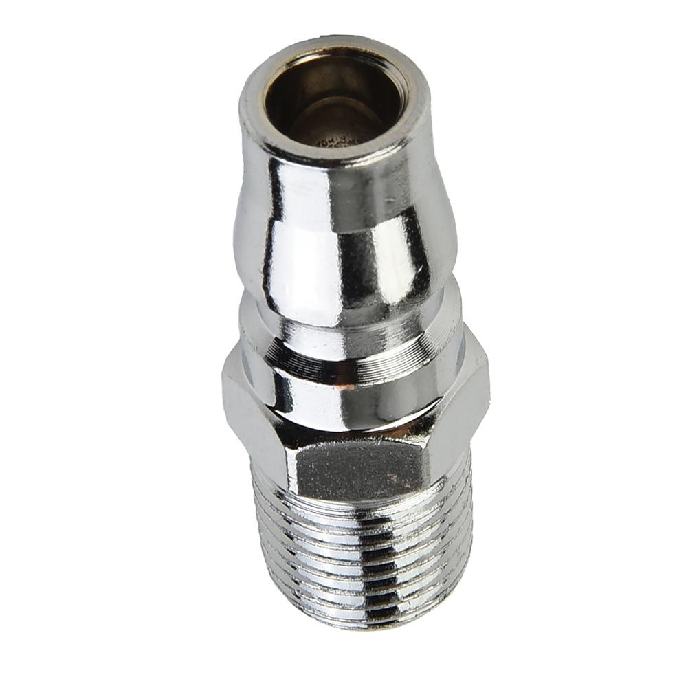 NITTO Male Thread Adapter Air Fitting Male Coupler Silver