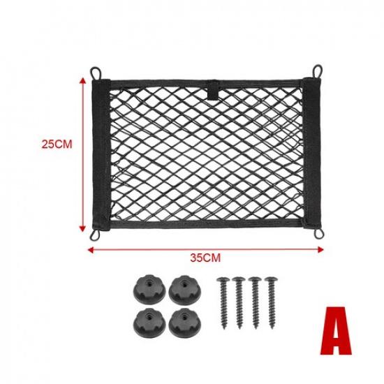 Black Car Accessories Trunk Storage Net Elastic Mesh Cargo Pocket Organizer Bag